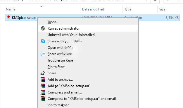 Chạy File cài đặt bằng quyền admin