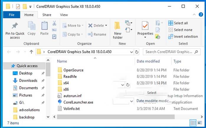 Chạy file CorelLauncher