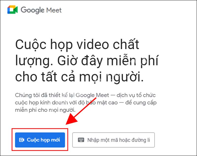 Cài đặt Google Meet trên máy tính