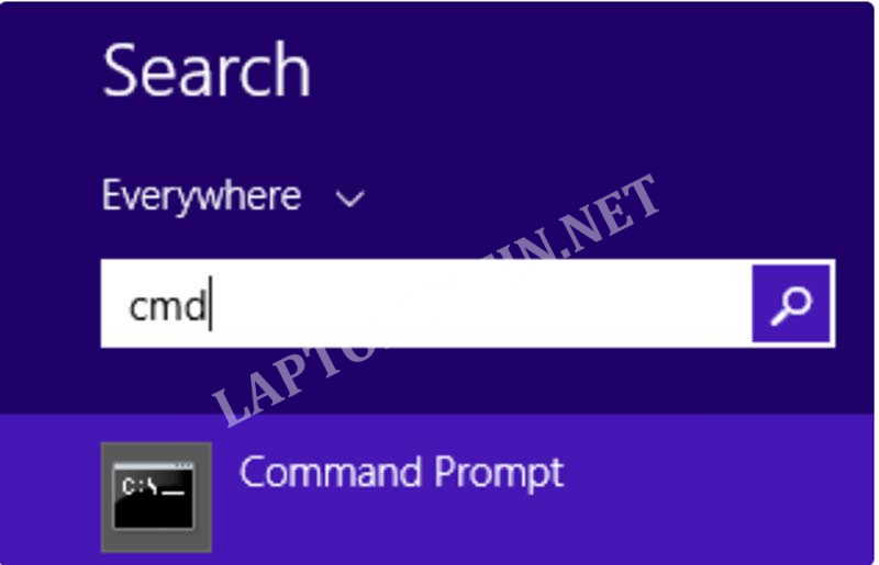 Mở Command Prompt
