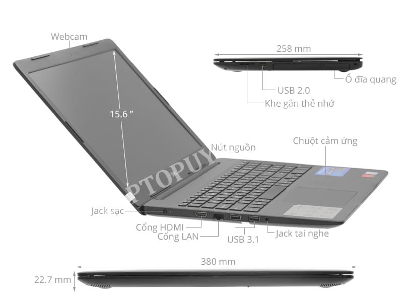 Laptop Dell Vostro 3580 i7 8565U giá rẻ